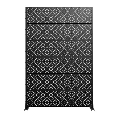 1-Piece 46.8 In. W X 71.37 In. H Copper Coin Type Black Galvanized Sheet Outdoor Screen Decorative Art Panel (6-Piece Assembly) 5 1-Piece 46.8 In. W X 71.37 In. H Copper Coin Type Black Galvanized Sheet Outdoor Screen Decorative Art Panel (6-Piece Assembly) - Image 3