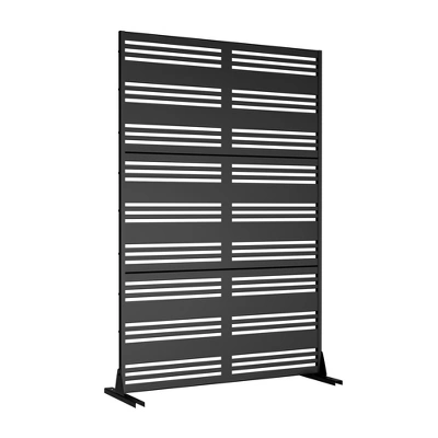 47-inches W X 72-inches H Black Galvanized Sheet Screen Outdoor And Lndoor Divider For Balcony Patio Garden Room Divider (Shutter-B) 3 47-inches W X 72-inches H Black Galvanized Sheet Screen Outdoor And Lndoor Divider For Balcony Patio Garden Room Divider (Shutter-B)