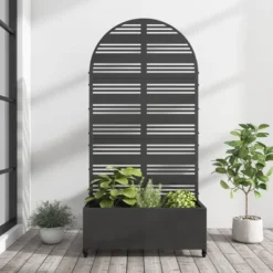 Black Wrought Iron Arch Planter Box With Climbing Rack (Harold Wide-Narrow Two B Style Louver Window) -Outdoor Living Gardens GUEST b5739890 a6c6 492e 9f3c 066440c16833