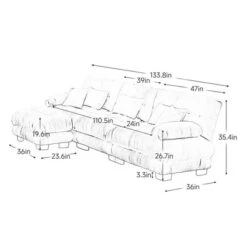 Luxury Modular Sectional Sofa Couch,Oversized L Shaped Cloud Couch For Living Room -Outdoor Living Gardens GUEST b7df4410 f940 42b4 a921 8ba3b696b1b2