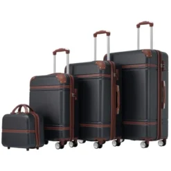 Hardshell Luggage Sets 4 Pieces 20"+24"+28" Luggages And Cosmetic Case Spinner Suitcase With TSA Lock Lightweight -Outdoor Living Gardens GUEST bac2343d 81ad 4c9f a399 79f333f64623