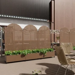 White Wrought Iron Arched Outdoor Planting Box With Climbing Frame, Garden Decoration