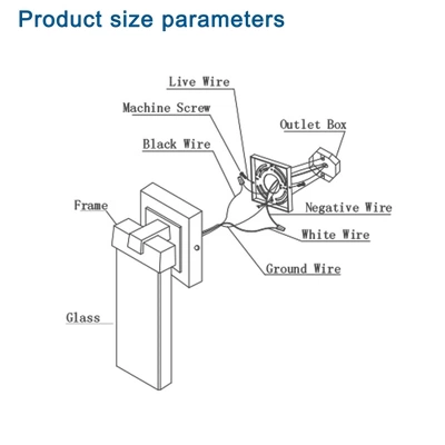 2 Packs Outdoor Waterproof Transparent LED Crystal Wall Lamp Supports Multiple Types Of Light Bulbs -12W Per Lamp 9 2 Packs Outdoor Waterproof Transparent LED Crystal Wall Lamp Supports Multiple Types Of Light Bulbs -12W Per Lamp - Image 7