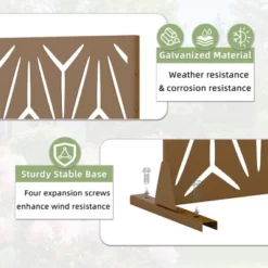 47-inches W X 72-inches H Brown Galvanized Sheet Screen Outdoor And Lndoor Divider For Balcony Patio Garden Room Divider(Star 01) -Outdoor Living Gardens GUEST c67469af 4cda 4d10 8ab0 0bde45e524f0