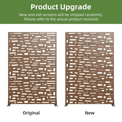 47-inches W X 72-inches H Brown Galvanized Sheet Screen Outdoor And Lndoor Divider For Balcony Patio Garden Room Divider(Wide Street) 5 47-inches W X 72-inches H Brown Galvanized Sheet Screen Outdoor And Lndoor Divider For Balcony Patio Garden Room Divider(Wide Street) - Image 3