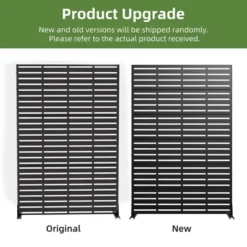 1-Piece 46.8 In. W X 71.37 In. H Four Fold Blinds Black Outdoor Metal Screen Decorative Art Panel (6-Piece Assembly) -Outdoor Living Gardens GUEST c91074d2 362a 4665 aa14 75f0df42190f