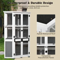 Garden Storage Shed & Mini Greenhouse With Waterproof Roof, Lockable Door & Shelves -Outdoor Living Gardens GUEST caa6233b e14f 43a8 9cb7 25609c7373bb