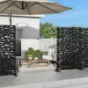 1-Piece 46.8 In. W X 71.37 In. H Wide Edged Black Galvanized Sheet Screen Outdoor Metal Screen Decorative Art Panel (6-Piece Assembly) -Outdoor Living Gardens GUEST cb221909 9474 4710 9888 b5d618bcb914