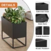 47x18x18 Inch Metal Planter With Shelves & Drainage – Indoor/Outdoor Use For Tall Plants, Flowers, Shrubs 1 47x18x18 Inch Metal Planter With Shelves & Drainage – Indoor/Outdoor Use For Tall Plants, Flowers, Shrubs -Outdoor Living Gardens GUEST cced3381 b907 4670 8324 e3c6b1df5481