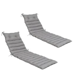 NEW 2PCS Set Outdoor Lounge Chair Cushion Replacement Patio Funiture Seat Cushion Chaise Lounge Cushion-Grey Wrong Photo -Outdoor Living Gardens GUEST cd2ce50e 8b70 4818 8dac 0d054698f28b