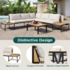 Patio Furniture Set With Loveseats, 4 Pieces Outdoor Sofa Set With Waterproof Cushions, Patio Furniture With Durable Iron-Wood Design -Outdoor Living Gardens GUEST cdc67e4a c6f5 42d4 b5b3 ea767f820951