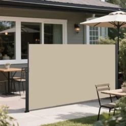 Retractable Side Screen Awning, UV Resistant, Waterproof, Patio Privacy Screen For Garden, Balcony, 118.1" X 62.99" -Outdoor Living Gardens GUEST cf1e1997 6c30 468d 8d97 2b32c070403e