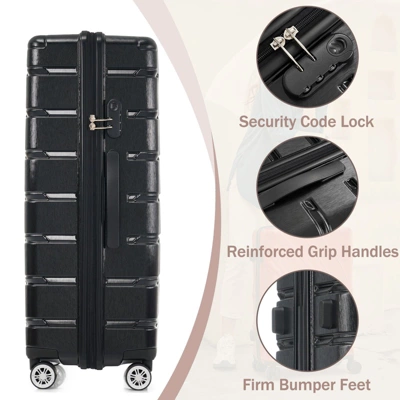 Hardshell Luggage Set 3 Piece, Durable ABS+PC Travel Suitcase With Spinner Wheels For Men Women (20/24/28 Inch) 7 Hardshell Luggage Set 3 Piece, Durable ABS+PC Travel Suitcase With Spinner Wheels For Men Women (20/24/28 Inch) - Image 5