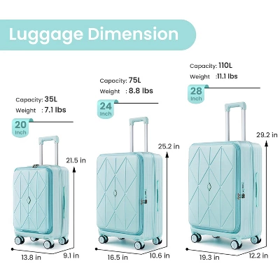 Luggage Sets 3 Piece(20/24/28), Expandable Carry On Luggage With TSA Lock Airline Approved 6 Luggage Sets 3 Piece(20/24/28), Expandable Carry On Luggage With TSA Lock Airline Approved - Image 4