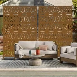 47-inches W X 72-inches H White Galvanized Sheet Screen Outdoor And Lndoor Divider For Balcony Patio Garden Room Divider (Star 01) 12 47-inches W X 72-inches H White Galvanized Sheet Screen Outdoor And Lndoor Divider For Balcony Patio Garden Room Divider (Star 01) -Outdoor Living Gardens GUEST d39527d4 bd53 43c9 aee0 6b28f5f37b8c