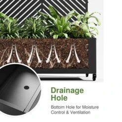 Wrought Iron Black Arch Planting Box With Climbing Rack (Parallel Line) -Outdoor Living Gardens GUEST d471ae16 20cb 4ab2 b319 e507f18a4fae