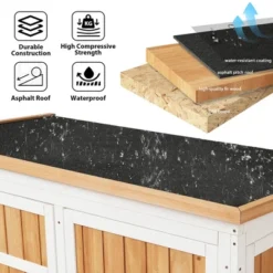 Storage Shed With Waterproof Roof & Lockable Doors, Natural -Outdoor Living Gardens GUEST d49eebc9 c878 4698 81db b2bd2e7eb5a7