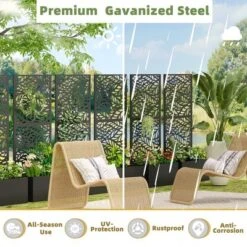 47-in H X 24-in L X 16-in W Black Metal Planter With Trellis ( Spring ) -Outdoor Living Gardens GUEST d68c0c7d 4cbe 43f5 bac5 dd1d11b05089