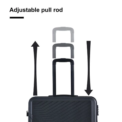 3 Piece Luggage Sets ABS Lightweight Suitcase With Two Hooks, Spinner Wheels, TSA Lock, (20/24/28) Blue 8 3 Piece Luggage Sets ABS Lightweight Suitcase With Two Hooks, Spinner Wheels, TSA Lock, (20/24/28) Blue - Image 6