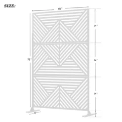 46.8in.W X 71.37in.H White Mountain Shape Galvanized Sheet Outdoor Garden Screen Decorative Art Panel 10 46.8in.W X 71.37in.H White Mountain Shape Galvanized Sheet Outdoor Garden Screen Decorative Art Panel -Outdoor Living Gardens GUEST d9c3c1cd a2dd 4b98 b98b aaaae29b3165