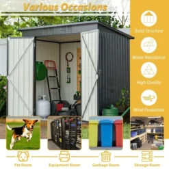 6 X 4 Ft Outdoor Storage Shed, All Weather Tool Shed For Garden, Backyard, Lawn, Black -Outdoor Living Gardens GUEST da0e12be 875e 4532 894a 16b5ee2de61b