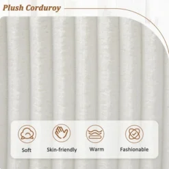 129" Oversized Sectional Sofa U-shaped Sofa Couch Modern Sofa Upholstered In Soft Corduroy With A Chaise Lounge For Living Room, Beige -Outdoor Living Gardens GUEST da597df2 f53c 4f45 aef8 3ed092230d76