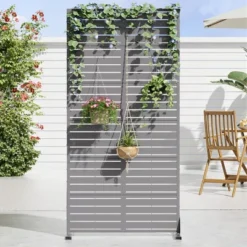 Classic Rectangular Galvanized Sheet Screen With Blinds, Outdoor Partition Garden Screen -Outdoor Living Gardens GUEST e1b2f520 02b4 4dd4 89e7 c587f309caab