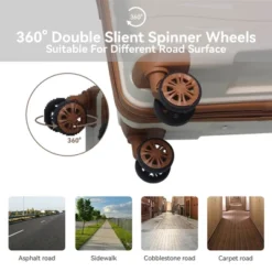 3-Piece Luggage Set(20", 24", 28"), Hardside Suitcases With Four Spinner Wheels And Scratch-Resistant Finish , Blue -Outdoor Living Gardens GUEST e311b12a 9360 4553 b26a 791cd8e784e7