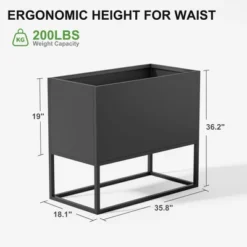 47x18x18 Inch Metal Planter With Shelves & Drainage – Indoor/Outdoor Use For Tall Plants, Flowers, Shrubs 8 47x18x18 Inch Metal Planter With Shelves & Drainage – Indoor/Outdoor Use For Tall Plants, Flowers, Shrubs -Outdoor Living Gardens GUEST ed4addc7 c732 448f b9f4 ddc89ab7102b