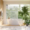 46.8in.W X 71.37in.H White Mountain Shape Galvanized Sheet Outdoor Garden Screen Decorative Art Panel -Outdoor Living Gardens GUEST f05eeea5 a0a2 4b98 b4af b0b0fce7a9d1
