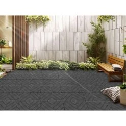 Plastic Composite Deck Tiles Set Of 35pcs, Composite Decking Resist Rust, Water, Weather, Easy To DIY & Maintain -Outdoor Living Gardens GUEST f57210ca 2a00 4c0a b7c6 5905e475a0d1