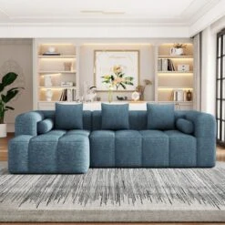 101.2" Sectional Sofa Full-Compressed Sofa Modular Sofa Couch Free-combined Sofa With Deep Seating And Two Side Pockets For Living Room, Beige -Outdoor Living Gardens GUEST f6bffac4 bed5 44d7 bf84 78b478a82848