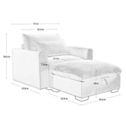 Modular Storage Sofa: Beige Corduroy Deep Seat Couch For Modern Living -Outdoor Living Gardens GUEST f738ce3a 30a2 4a97 ad58 0a42bac7b2e6