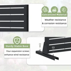 Classic Rectangular Galvanized Sheet Screen With Blinds, Outdoor Partition Garden Screen -Outdoor Living Gardens GUEST f9e76375 4609 4b64 a04d 5c2f8d96a58c