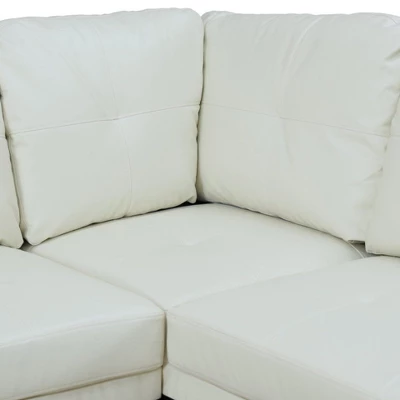 Modern PU Leather Sectional Sofa - Spacious L-Shape, Plush Cushions, Storage Ottoman, Contemporary Living Room Furniture 5 Modern PU Leather Sectional Sofa - Spacious L-Shape, Plush Cushions, Storage Ottoman, Contemporary Living Room Furniture - Image 3