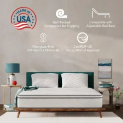 10 Inch Hybrid Full Size Mattress - Gel Memory Foam, Pocket Coils, Breathable, Durable, Mattress In A Box -Outdoor Living Gardens GUEST fb8a0646 237b 4b58 b1d0 451d41526061
