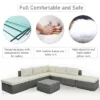 8-Pieces Outdoor Patio Furniture Sets, Garden Conversation Wicker Sofa Set, Single Sofa Combinable, Beige Cushions Gray Wicker -Outdoor Living Gardens GUEST fb8b1458 d8a4 4c90 b7e1 26f1795532fc