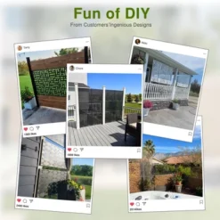 47-inches W X 72-inches H Black Galvanized Sheet Screen Outdoor And Lndoor Divider For Balcony Patio Garden Room Divider (Star 01) 7 47-inches W X 72-inches H Black Galvanized Sheet Screen Outdoor And Lndoor Divider For Balcony Patio Garden Room Divider (Star 01) -Outdoor Living Gardens GUEST fcab0e68 5817 4950 9e44 63afb9e17734