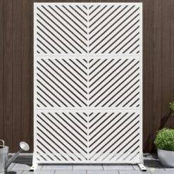 47-inches W X 72-inches H White Galvanized Sheet Screen Outdoor And Lndoor Divider For Balcony Patio Garden Room Divider ( Parallel 01) 13 47-inches W X 72-inches H White Galvanized Sheet Screen Outdoor And Lndoor Divider For Balcony Patio Garden Room Divider ( Parallel 01) -Outdoor Living Gardens GUEST fe63533c 488d 4b01 a594 c0e8cb28b222